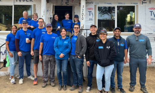On November 9th, a team from AC Martin (ACM), a Downtown LA architectural firm, volunteered in El Sereno. Over 20 ACM volunteers rolled up their sleeves to work on three homes, tackling tasks like wall demolition, drywall installation, sanding, painting, and installing exterior features