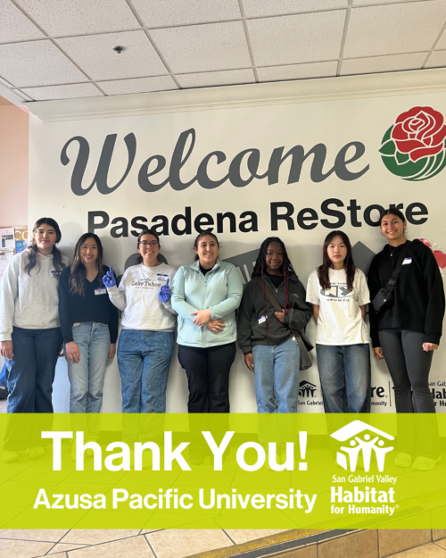 APU Volunteers with SGV ReStore