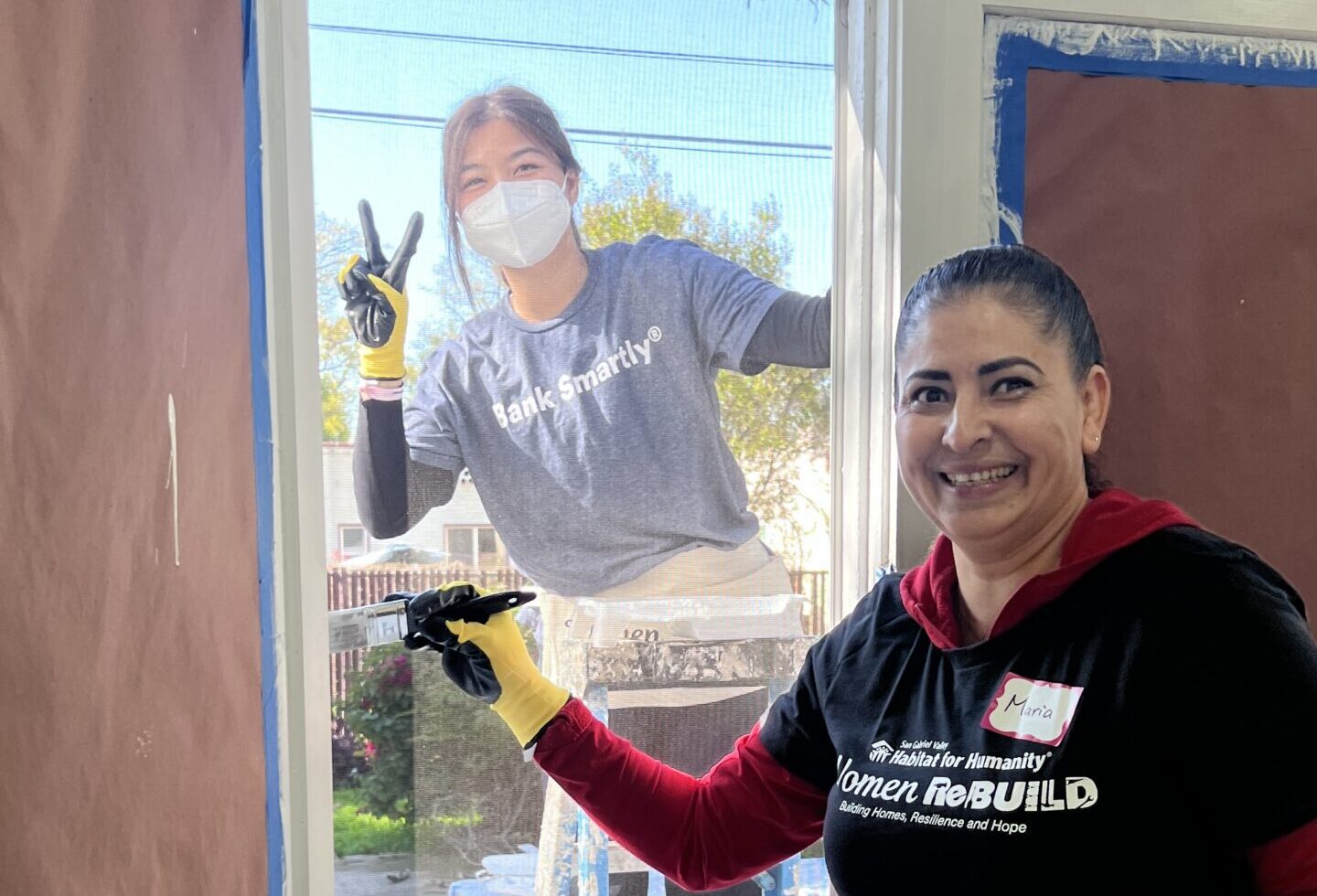 2 women working on El Sereno home during women build 2025