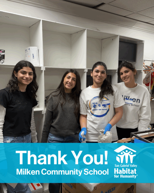Volunteers from Milken Community School give back to SGV Habitat