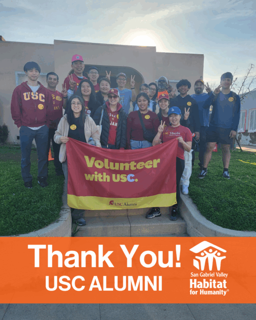 volunteer group from USC at El Sereno construction site