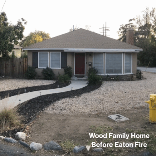 wood family home before photo