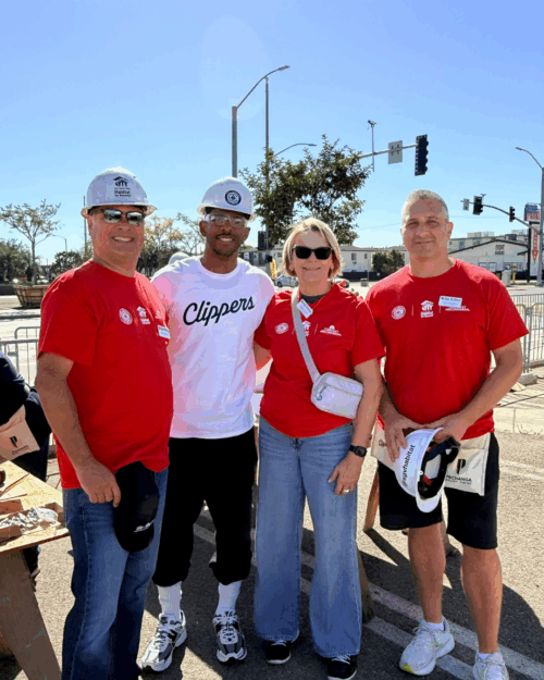 board members of sgvhabitat standing with chris paul