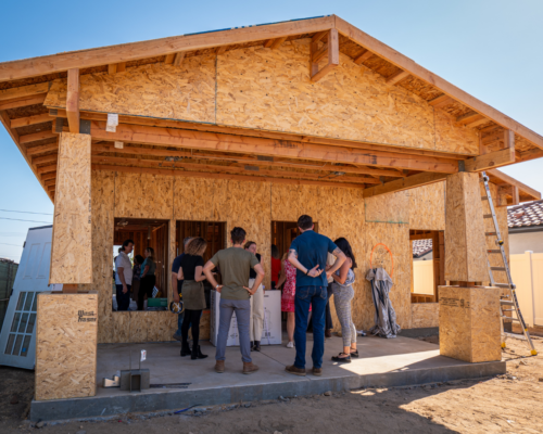 house in the middle stages of being built