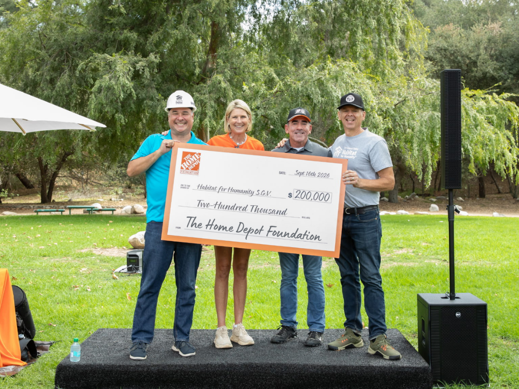 check presentation with the home depot foundation