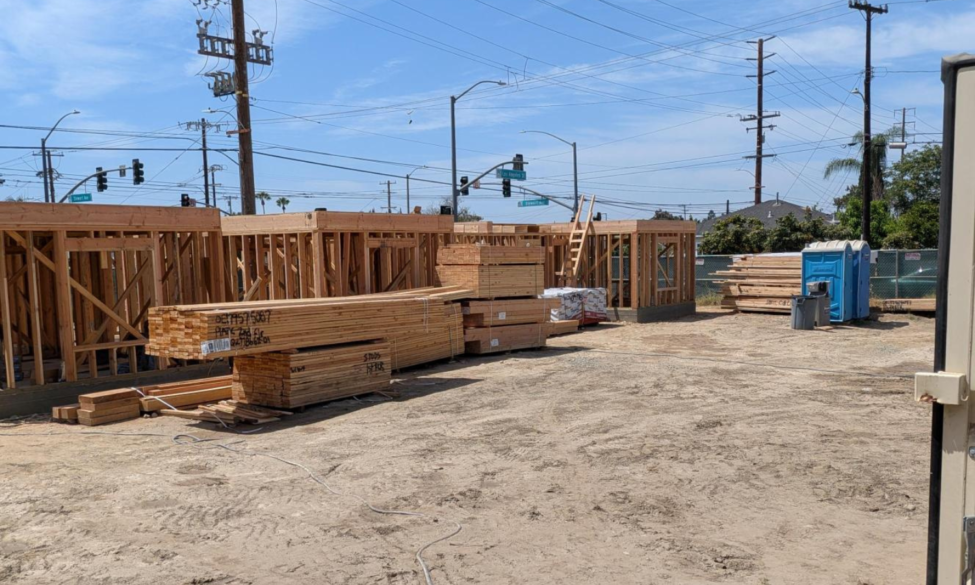 construction site - frame of a house