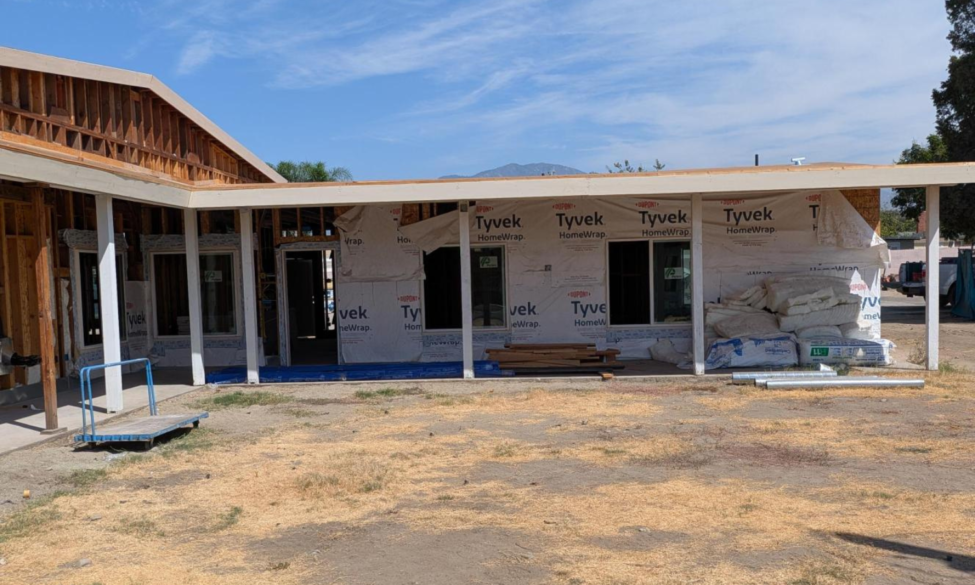 construction site - frame of a house