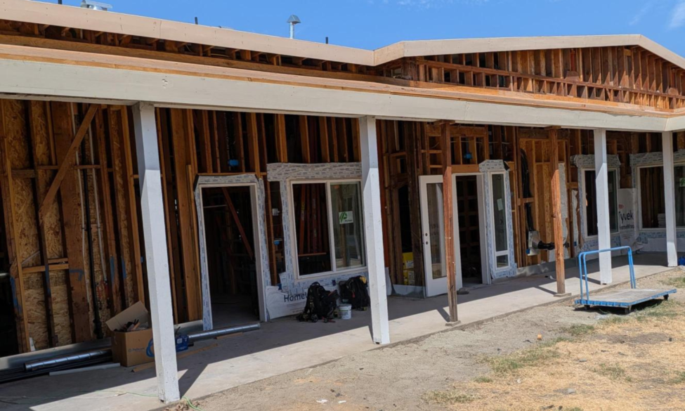 construction site - frame of a house