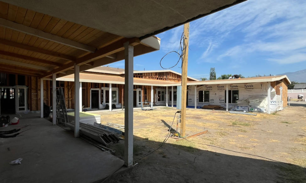 construction site - frame of a house