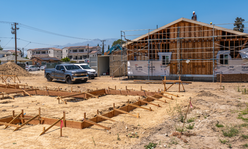construction site - frame of a house