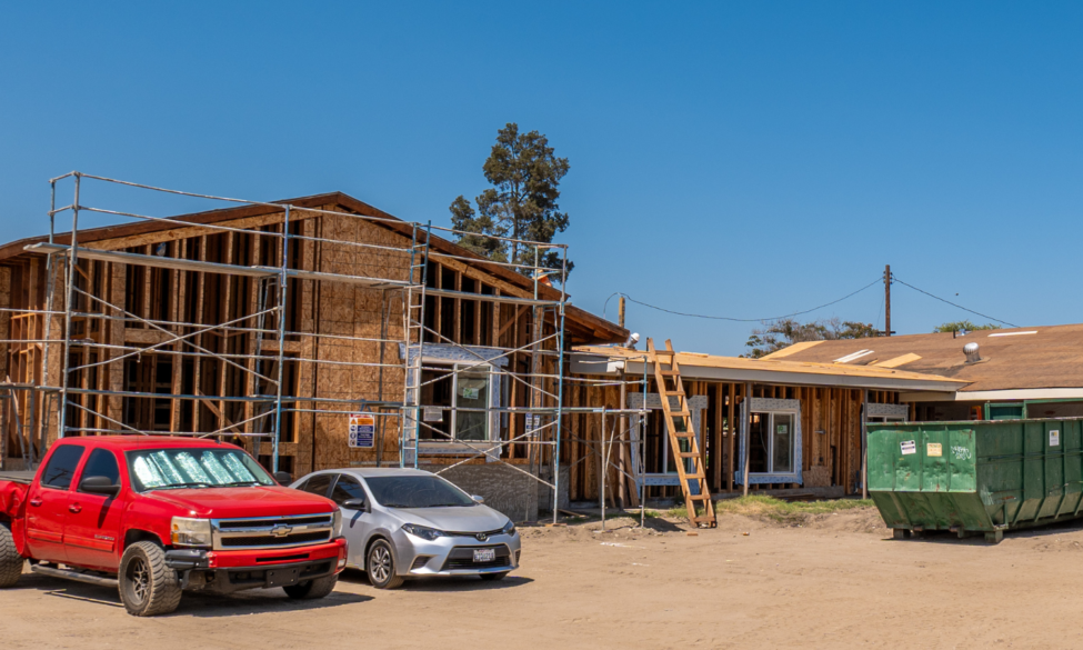 construction site - frame of a house