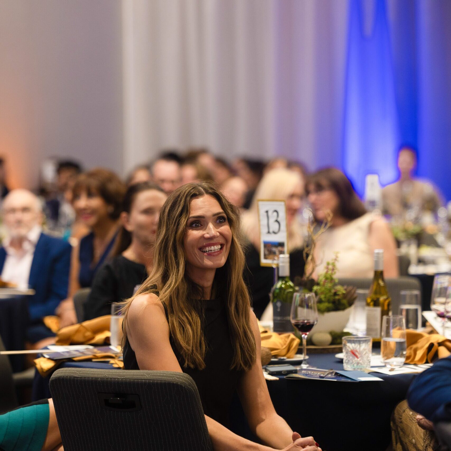 guest sitting at gala
