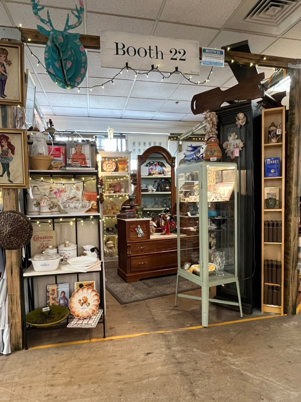 booth 22 thrift items at the Pasadena ReStore Vendor